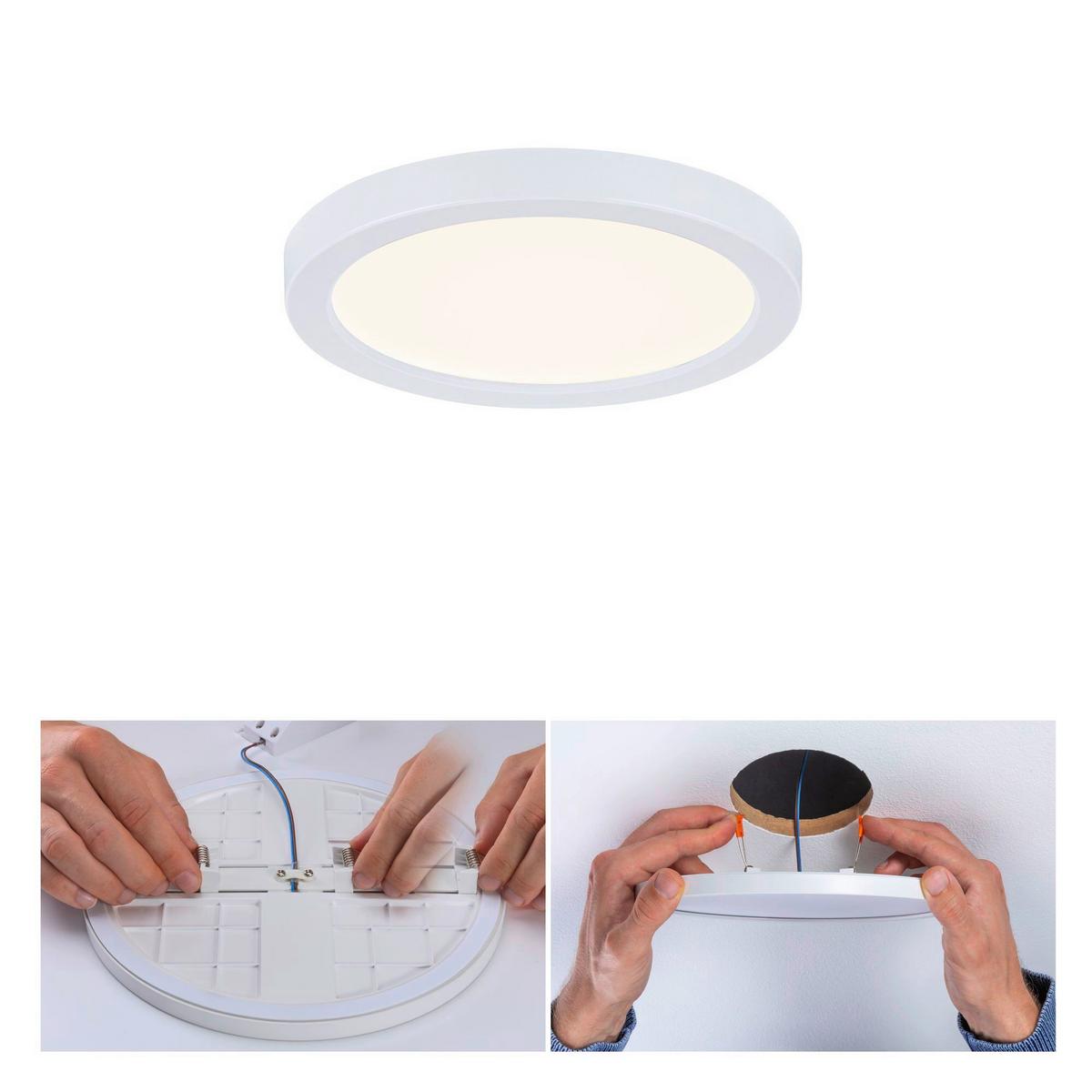 LED-Paneel Ø 11,8 cm Rund - Weiß, Design, Kunststoff (11,8/1,2cm) - Paulmann