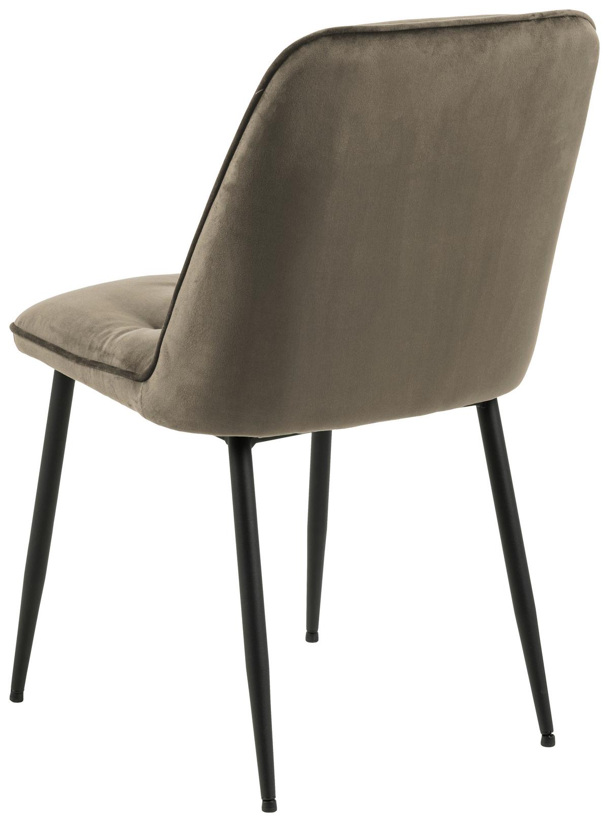 Armlehnstuhl Brooke Beige B: 50 Cm - Beige/Schwarz, Design, Textil/Metall (50/84/55cm) - MID.YOU