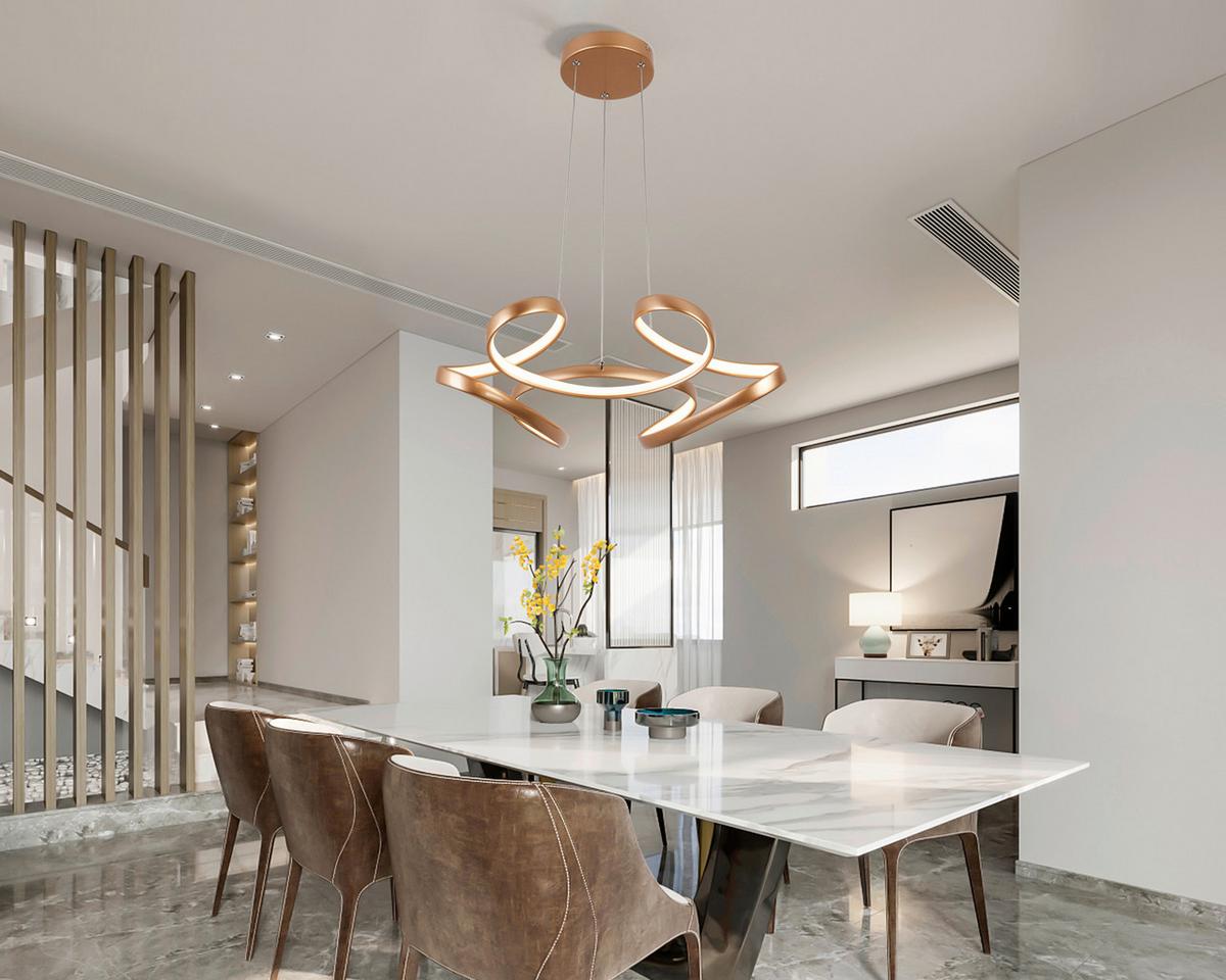 ZÁVESNÉ LED SVIETIDLO JOSEM2 - cappuccino, Modern, kov/plast (60/120cm) - Premium Living