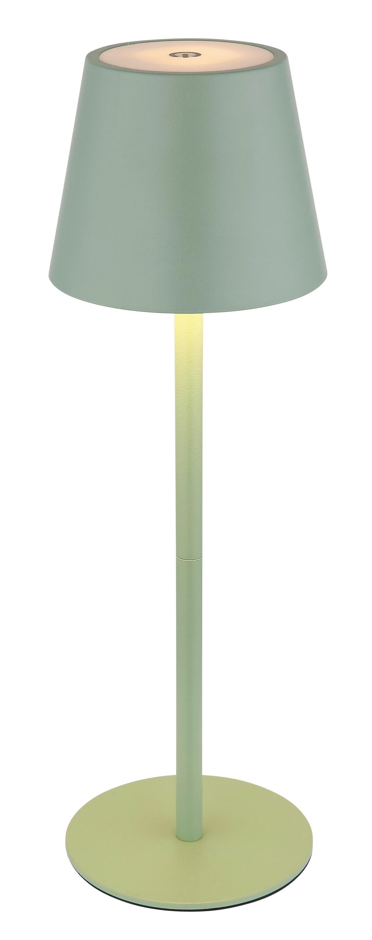 Akku-tischleuchte 58488bg Verschlusslicht - Hellgrün, Design, Kunststoff/Metall (11,5/36cm) - Globo