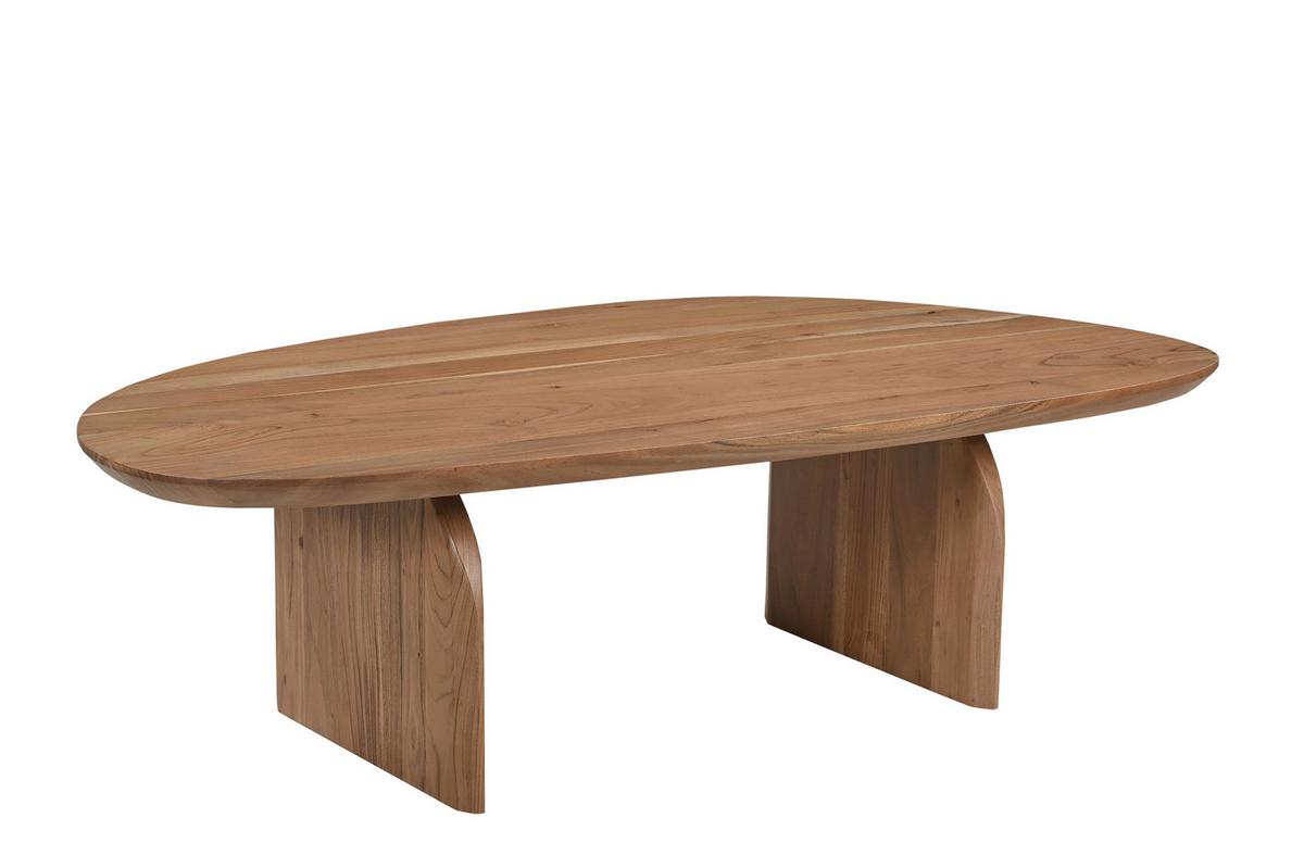 COUCHTISCH Akazie Natur B: 135cm - Naturfarben, Design, Holz (135/76/38cm) - MID.YOU