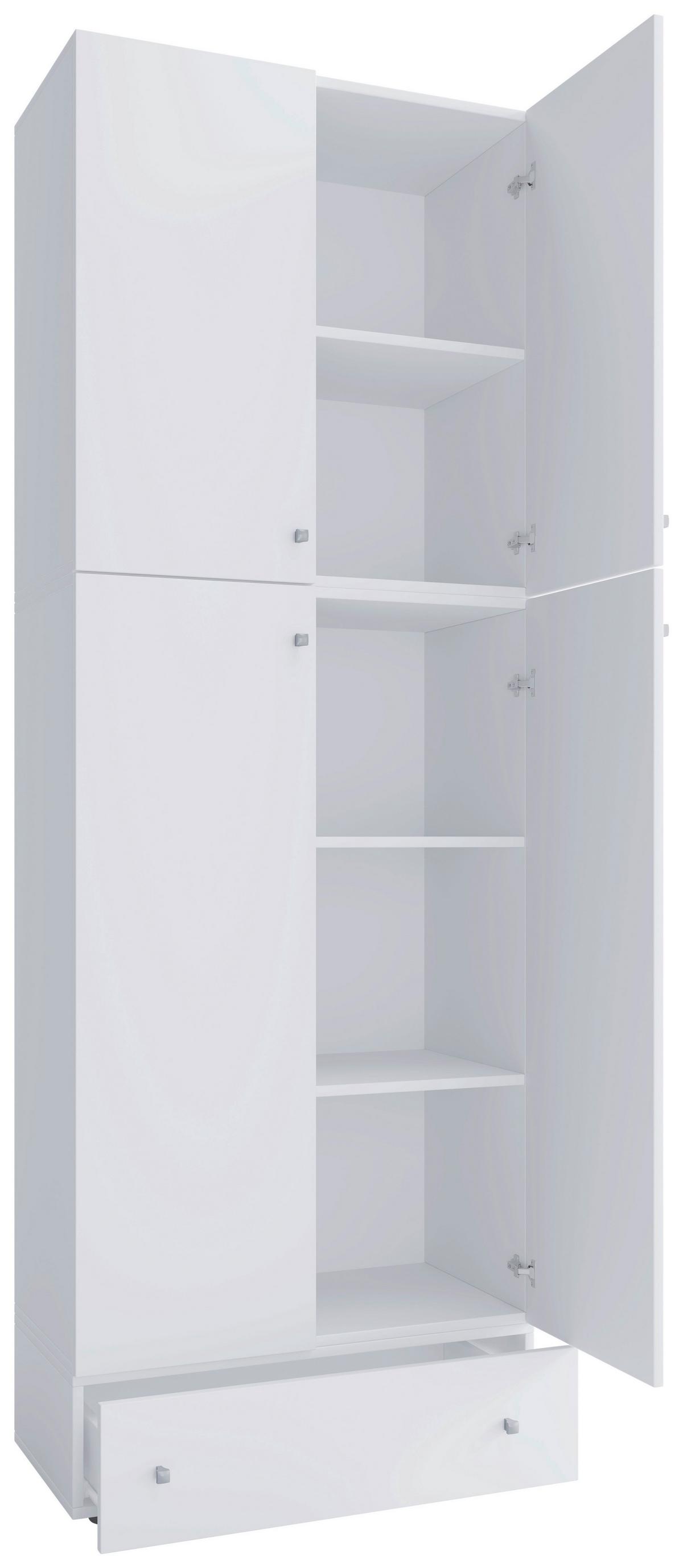 Drehtürenschrank B: 70 Cm Lona Xxl Weiß - Weiß, MODERN, Holzwerkstoff (70/200/39cm) - MID.YOU