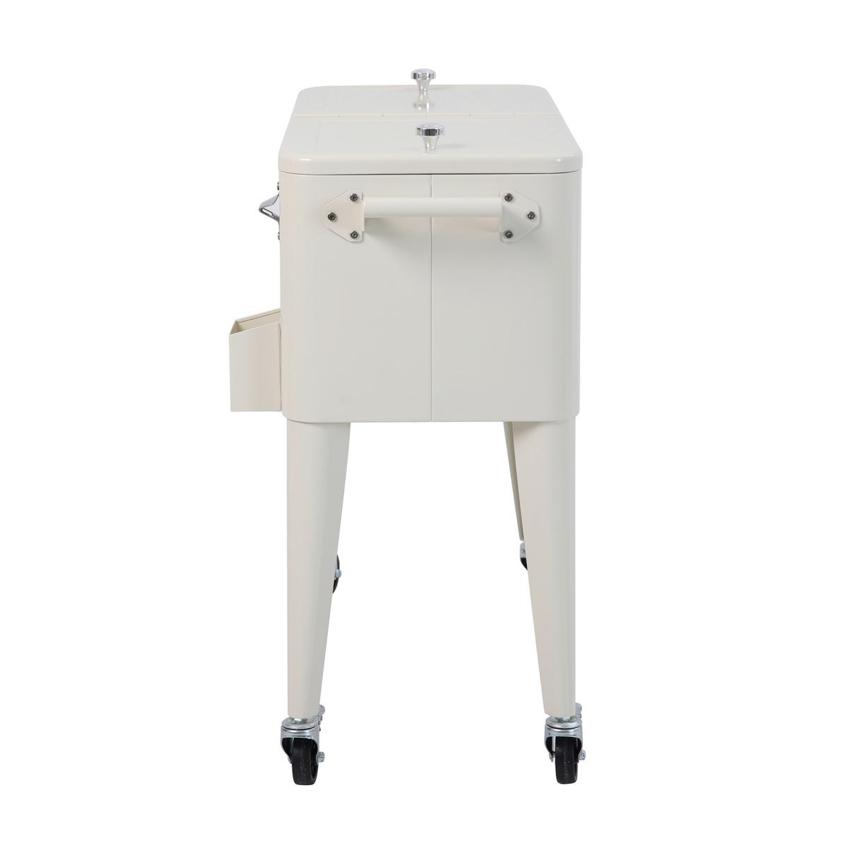 Kühlbox Icy – Kühlbox auf Rädern - Beige, LIFESTYLE, Kunststoff/Metall (43/89/91cm)