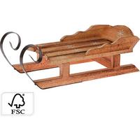 Dekoschlitten Sven - Tannenholzfarben, Basics, Holz (34/14/11cm)