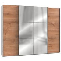 Schwebetürenschrank 300cm Level, Weiß/eiche Dekor - Eichefarben/Weiß, MODERN, Holzwerkstoff (300/236/65cm) - MID.YOU