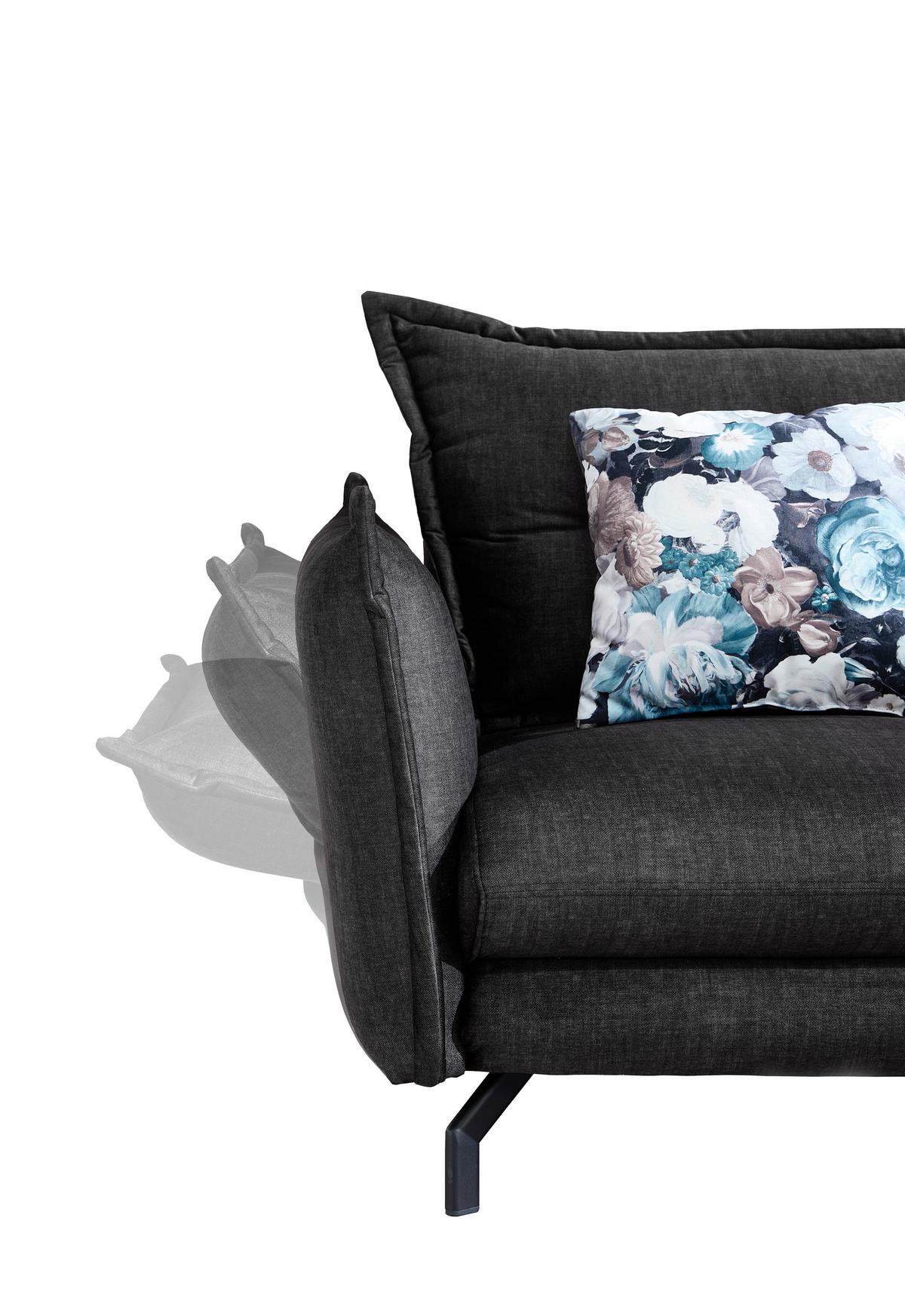 Ecksofa Lava Anthrazit S: 255/180 cm - Türkis/Anthrazit, MODERN, Textil (255/180cm) - Livetastic