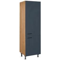 Geschirrschrank Easytouch - Blau/Eichefarben, MODERN, Holzwerkstoff (60/216,6/58cm) - Nobilia