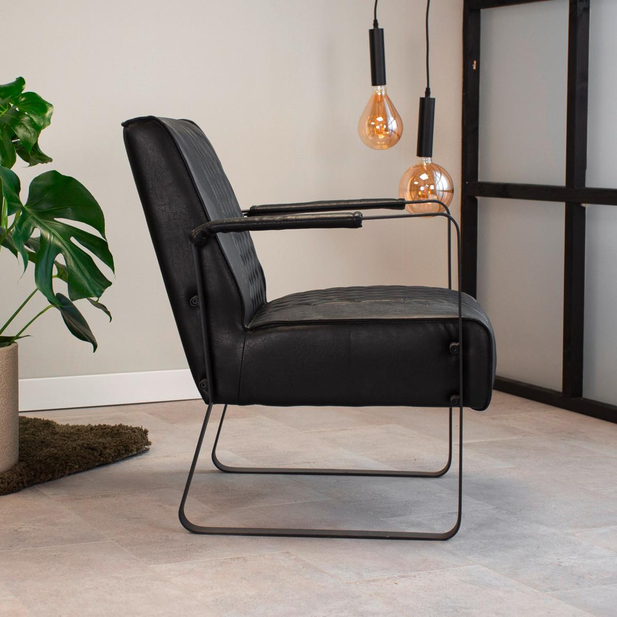 SESSEL Stevie Schwarz , B: 65 cm - Schwarz, MODERN, Textil (65/82/76cm) - MID.YOU