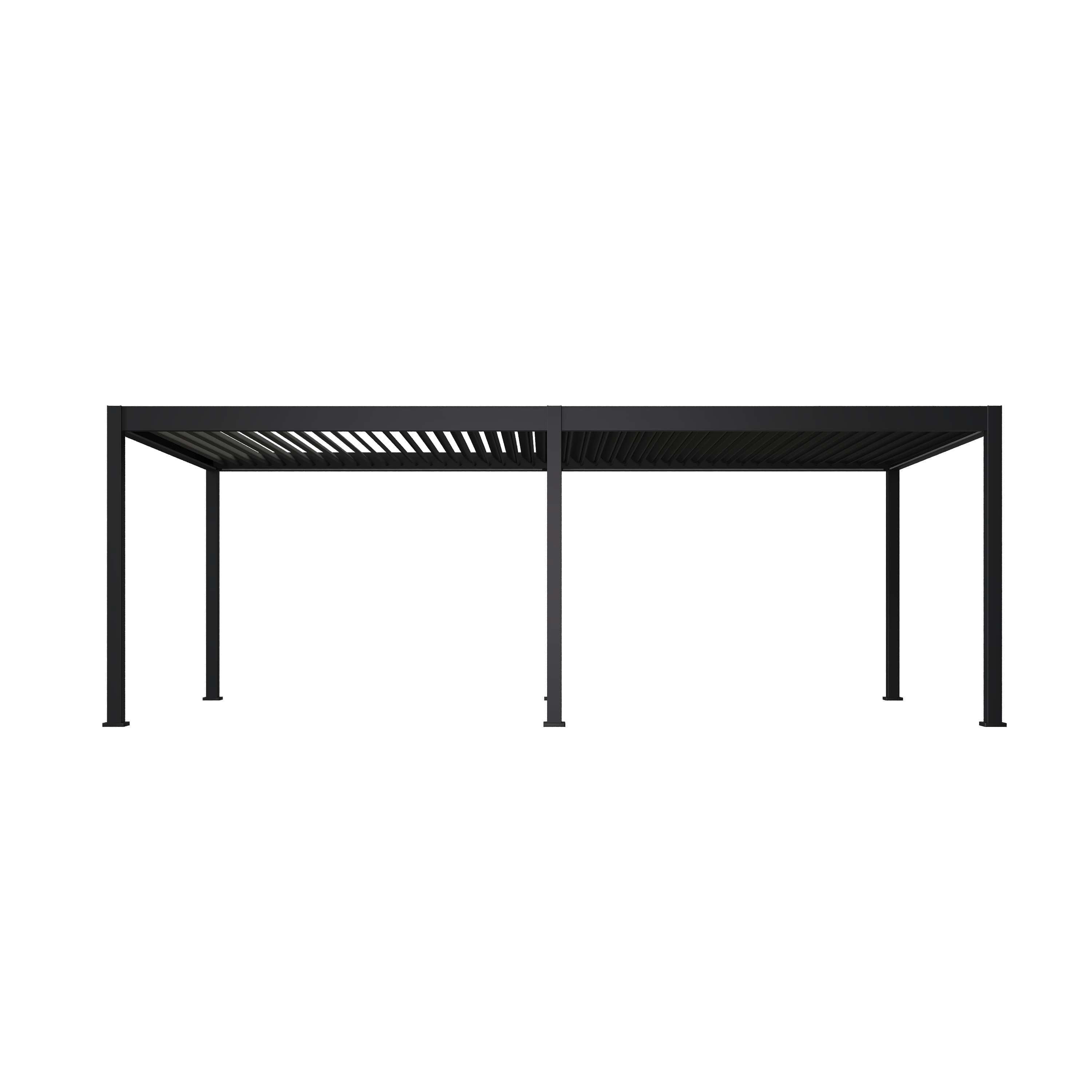 Pergola Deluxe 720x255x360cm Sturmfest, Elektrisch - Anthrazit, Basics, Metall (720/255/360cm) - Gardenson
