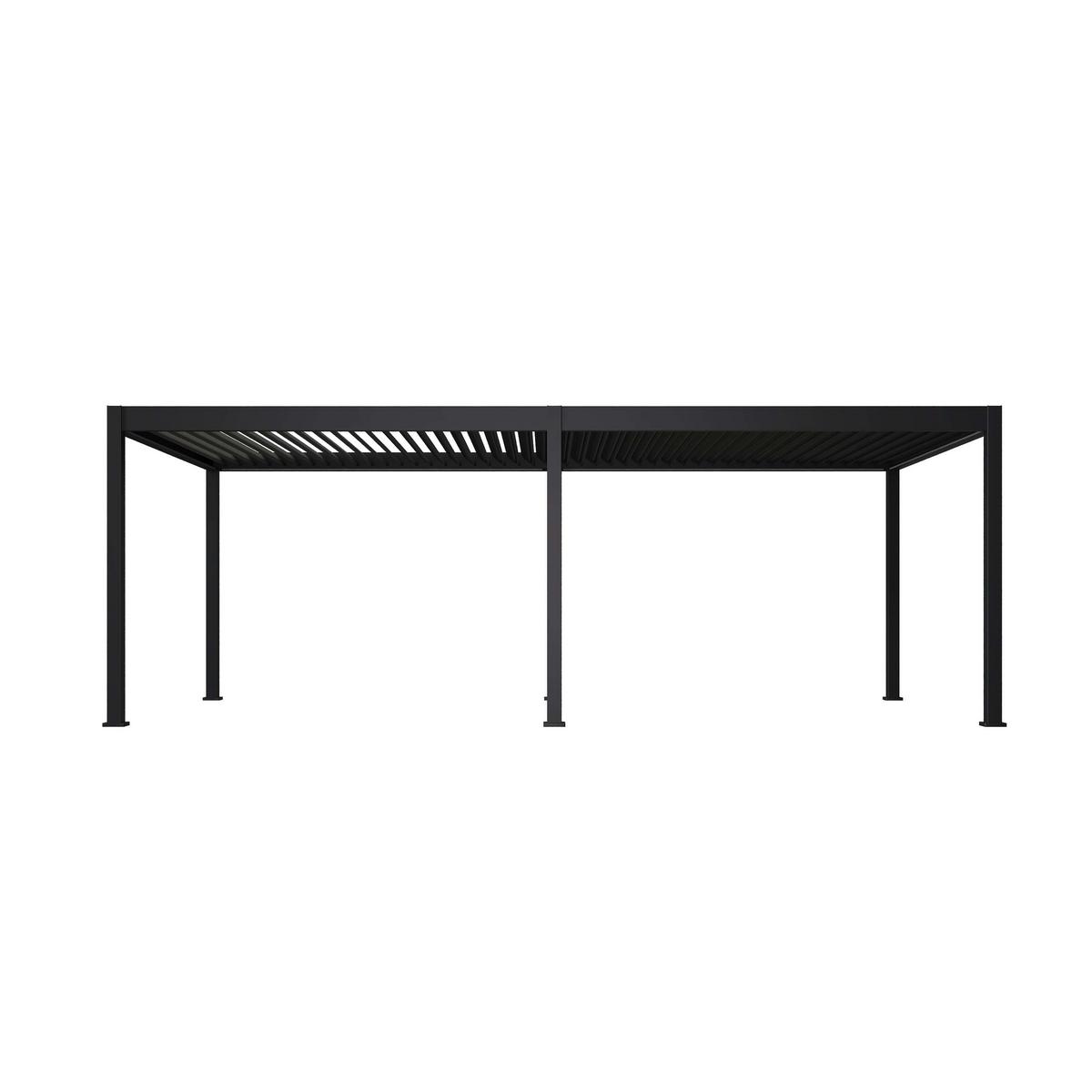 Pergola Deluxe 720x255x360cm Sturmfest, Elektrisch - Anthrazit, Basics, Metall (720/255/360cm) - Gardenson