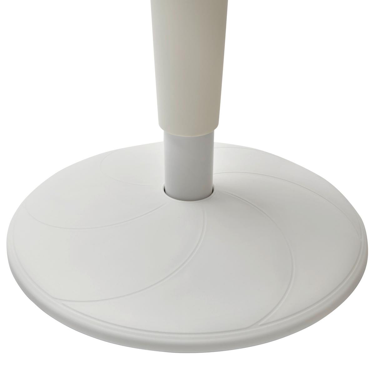 Kanc. stolička bez operadla SPIN - čierna/biela, Modern, kov/textil (36,5/55.5-73.5/39cm) - Mömax