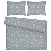 Povlečení Pusteblume, 2x70/90 200/220cm - šedá, Konvenční, textil (200/220cm) - Modern Living