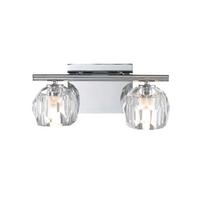 Badezimmer-wandleuchte Qn-Regalia2-Pc-Bath - Chromfarben, Design, Glas/Metall (33.4/16,6/15,2cm) - Elstead Lighting