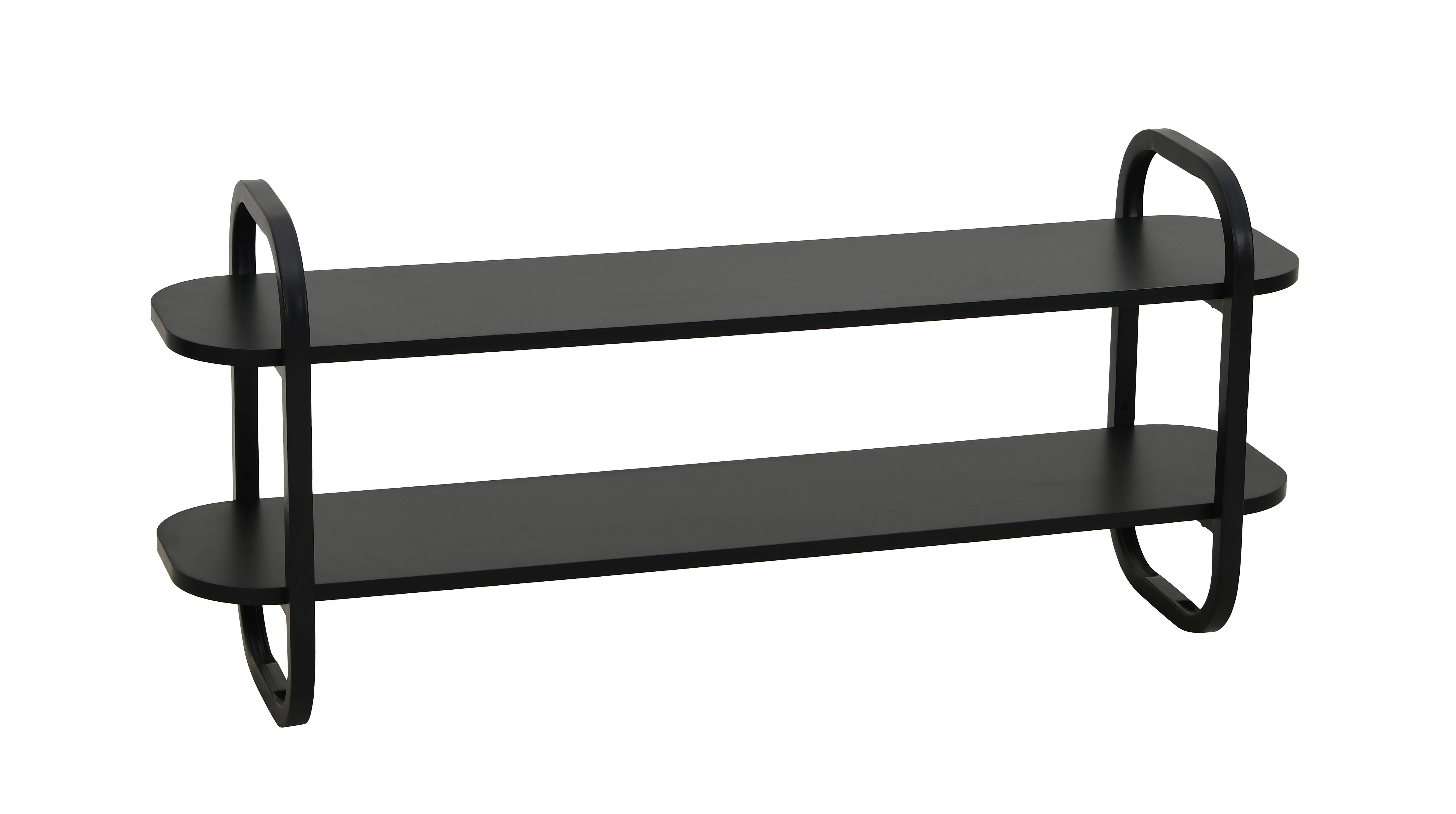 TV DIEL BEND -EXKLUSIV- - čierna, Modern, kov/kompozitné drevo (100/44/27cm) - Mömax