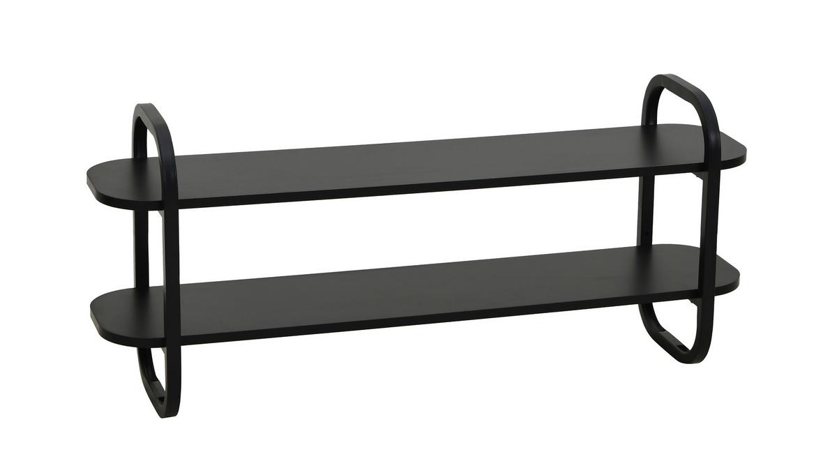 TV DIEL BEND -EXKLUSIV- - čierna, Modern, kov/kompozitné drevo (100/44/27cm) - Mömax