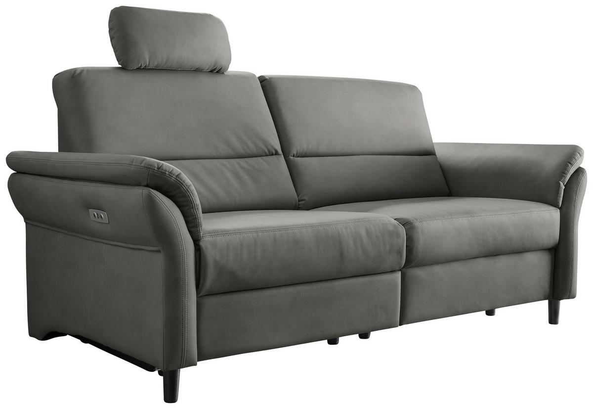 3-Sitzer-Sofa Cavoli, Grau B: 192 cm - Schwarz/Grau, MODERN, Textil (192/90/89cm) - Livetastic