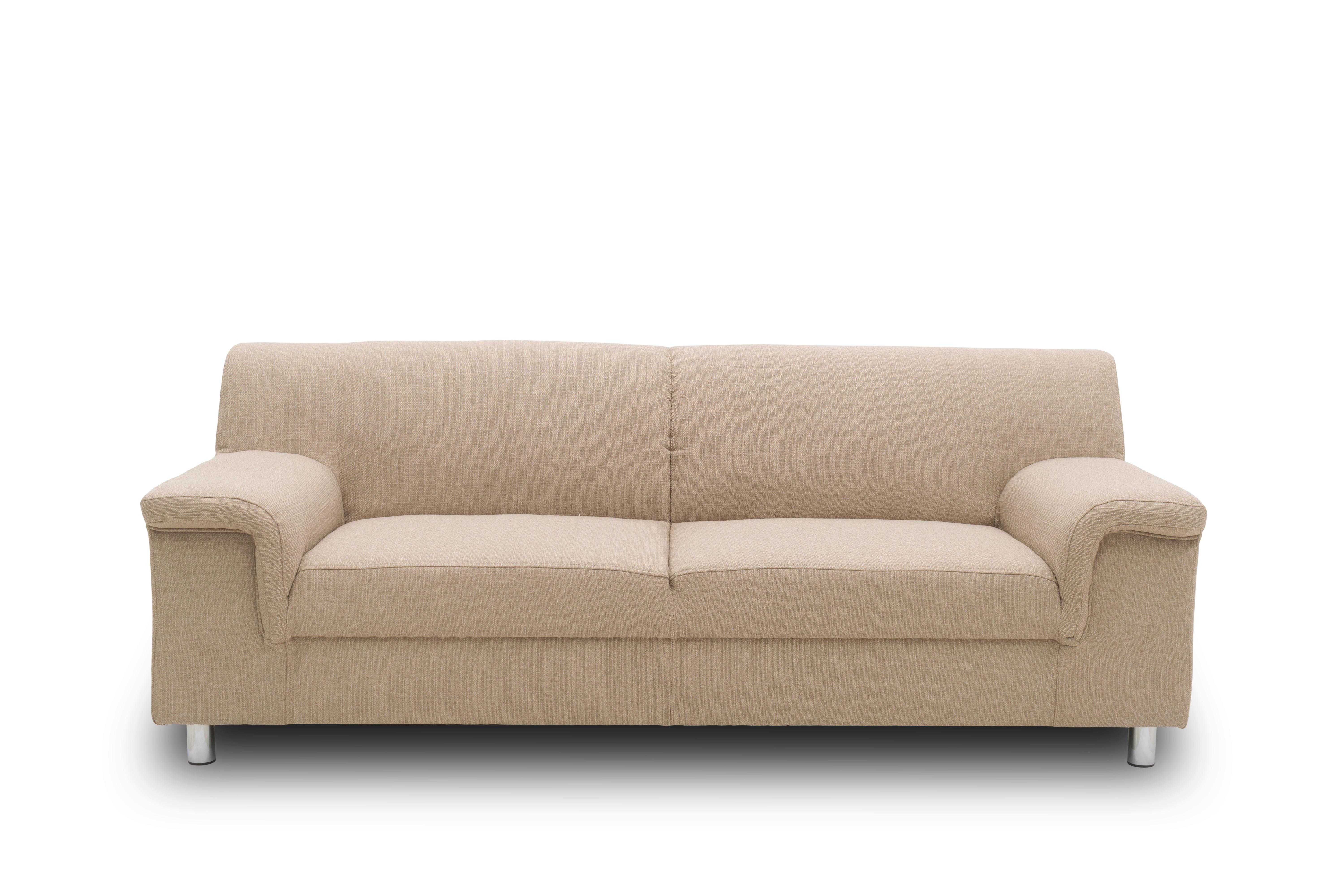 3-Sitzer-Sofa Jamie Rücken Echt Beige Webstoff