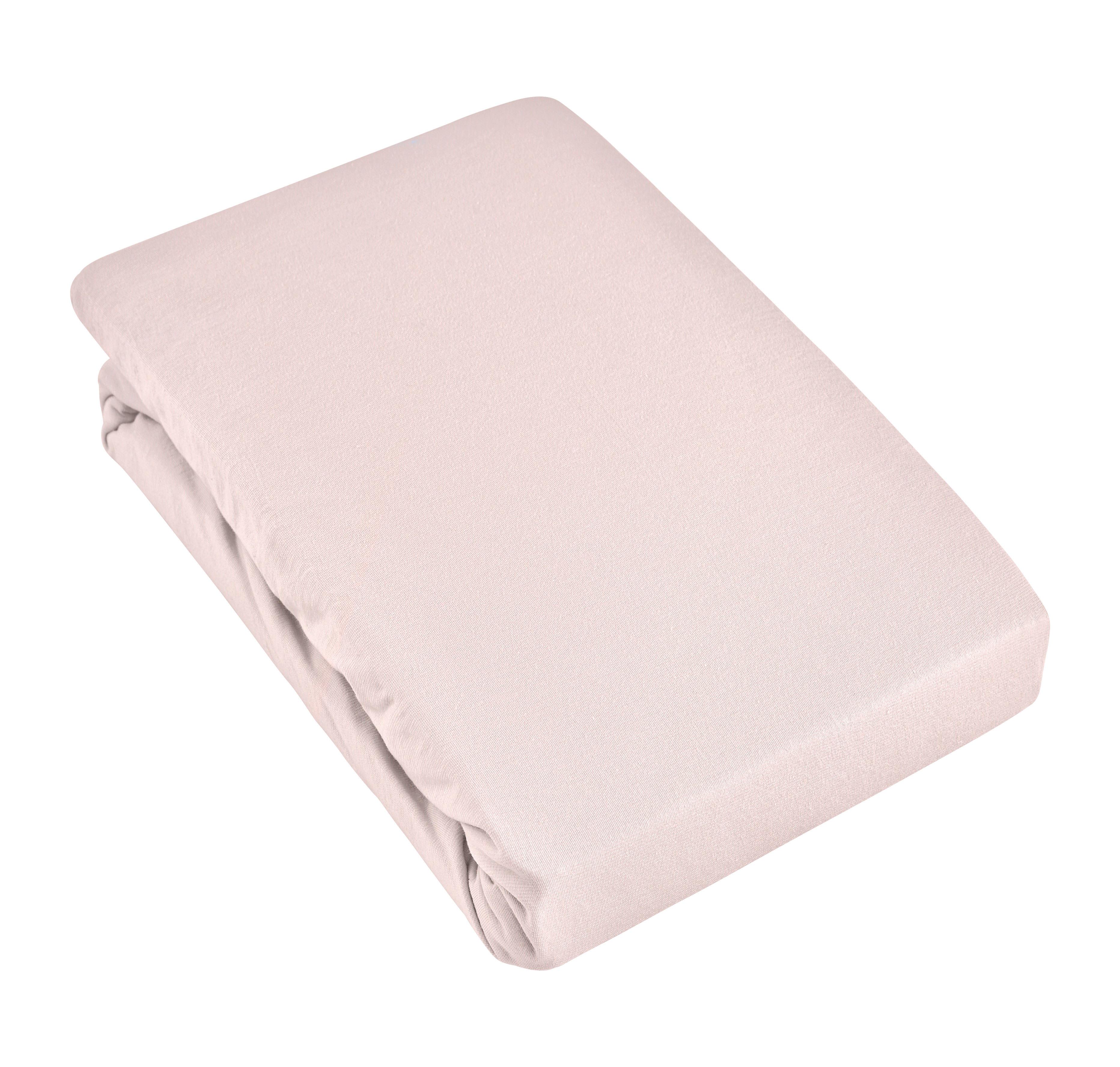 Napínacia plachta Basic, 180-200/200/28cm - svetloružová, Modern, textil (180/200cm) - Modern Living