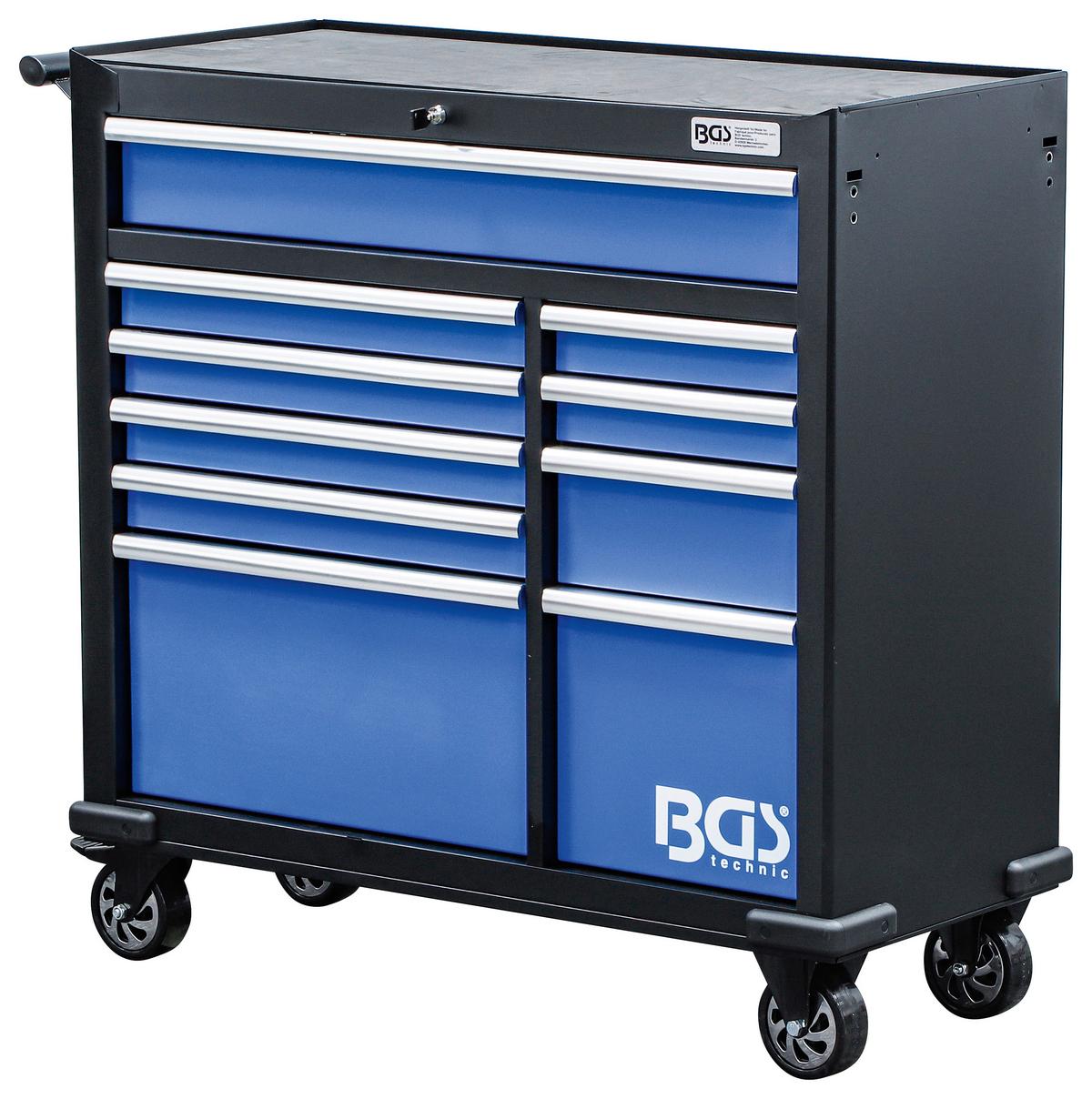 Werkstattwagen XXL Leer Blau/Schwarz B: 106,6 cm - Blau/Schwarz, Basics, Metall (106,6/107,7/45,8cm)