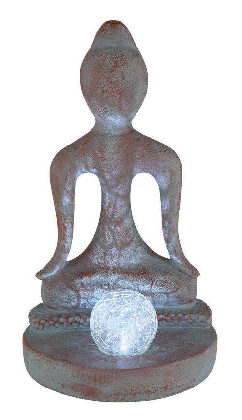 Solarleuchte Bronzefarben Grau - Klar/Bronzefarben, KONVENTIONELL, Glas/Kunststoff (17,5/15/30cm) - Globo