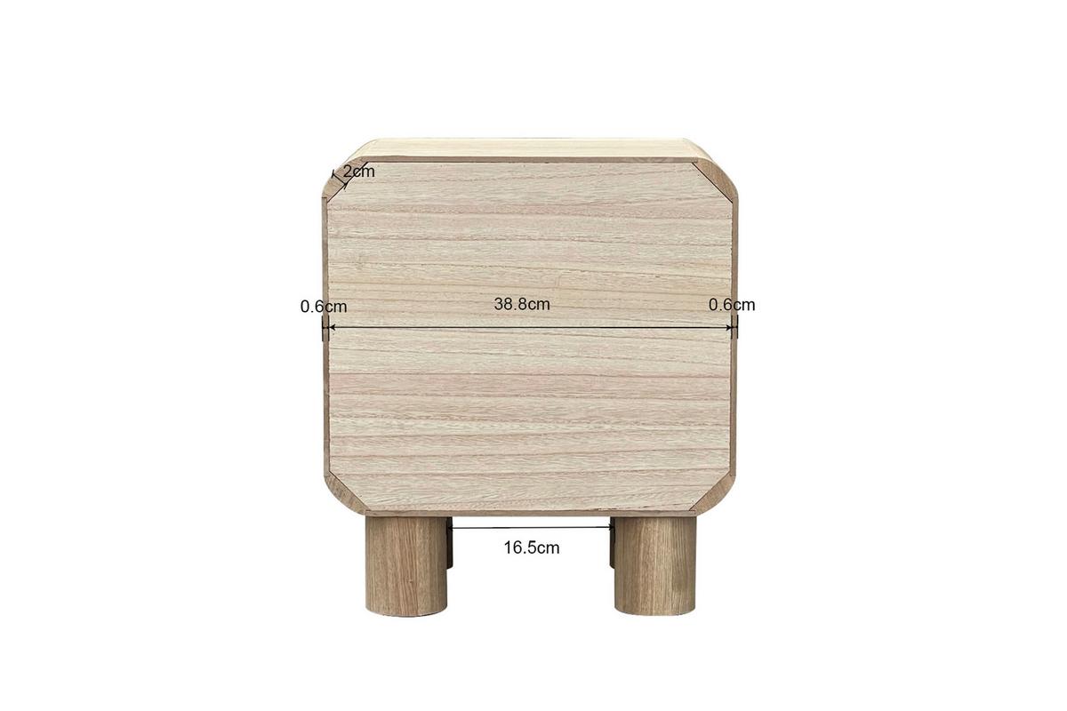 NOČNÝ STOLÍK ALVA -TREND- - prírodná farba, Modern, drevo/kompozitné drevo (40/45/30cm) - Premium Living
