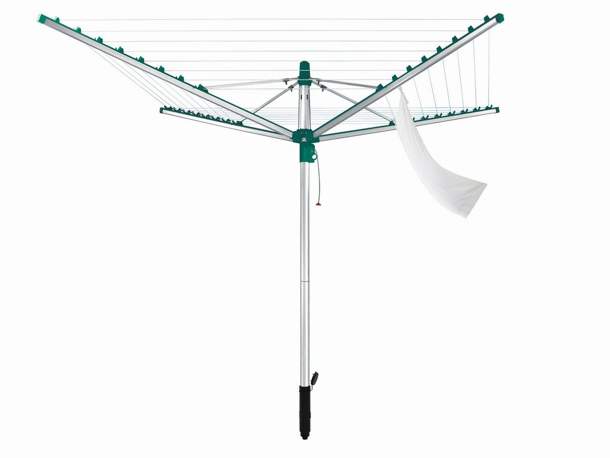 Wäschespinne Linomatic V 400 D/H 300x168 cm - Silberfarben/Grün, MODERN, Kunststoff (300/168cm) - Leifheit