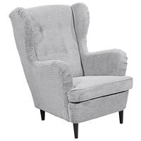 Ohrensessel Oskar Hellgrau B: 78 cm - Hellgrau/Schwarz, Basics, Textil (78/102/98cm) - MID.YOU