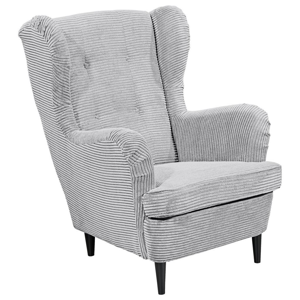 Ohrensessel Oskar Hellgrau B: 78 cm