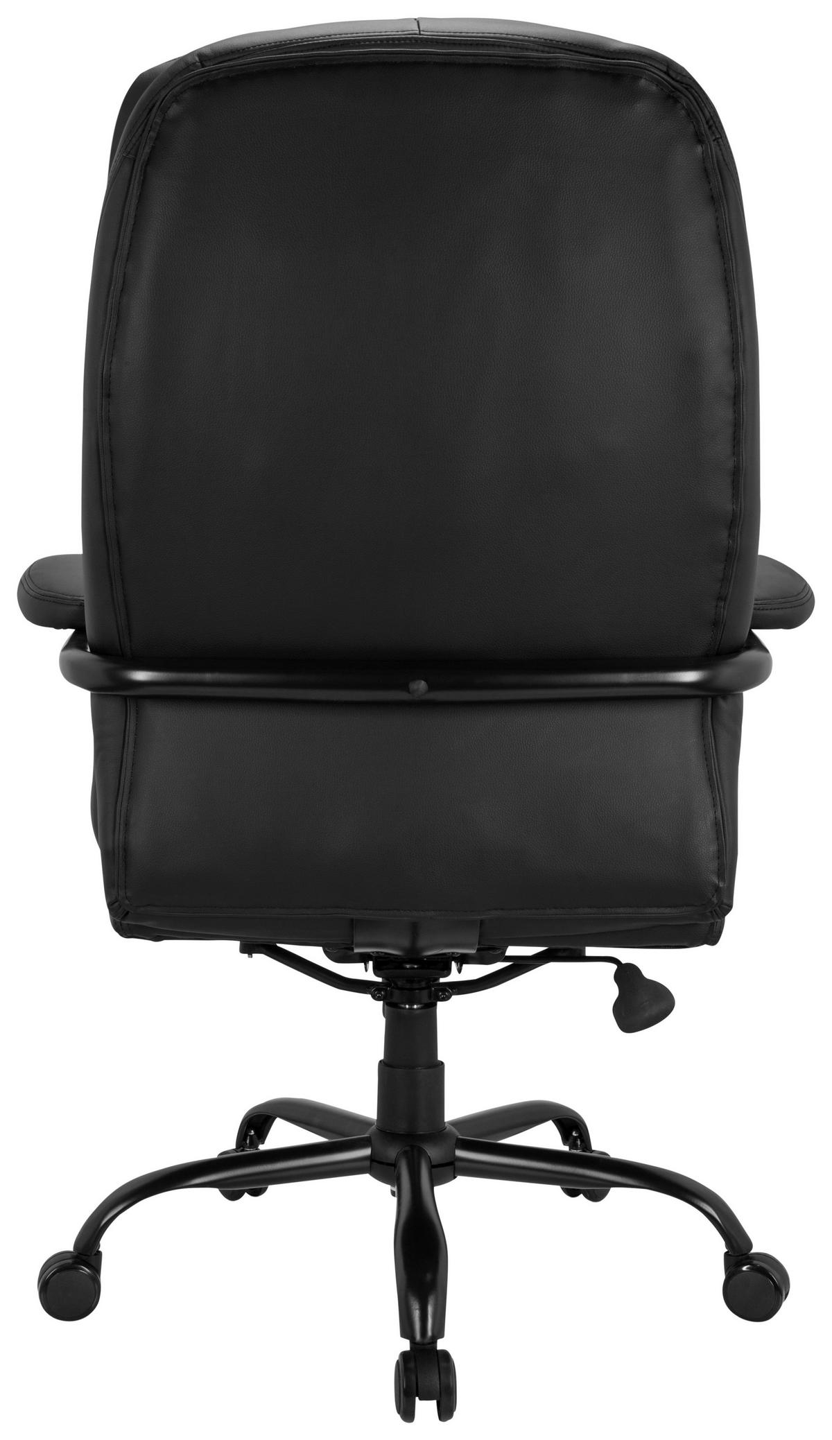 Bürostuhl Relax XXL Schwarz Bis 180 Kg - Schwarz, Basics, Kunststoff/Textil (78/118/70cm) - MID.YOU