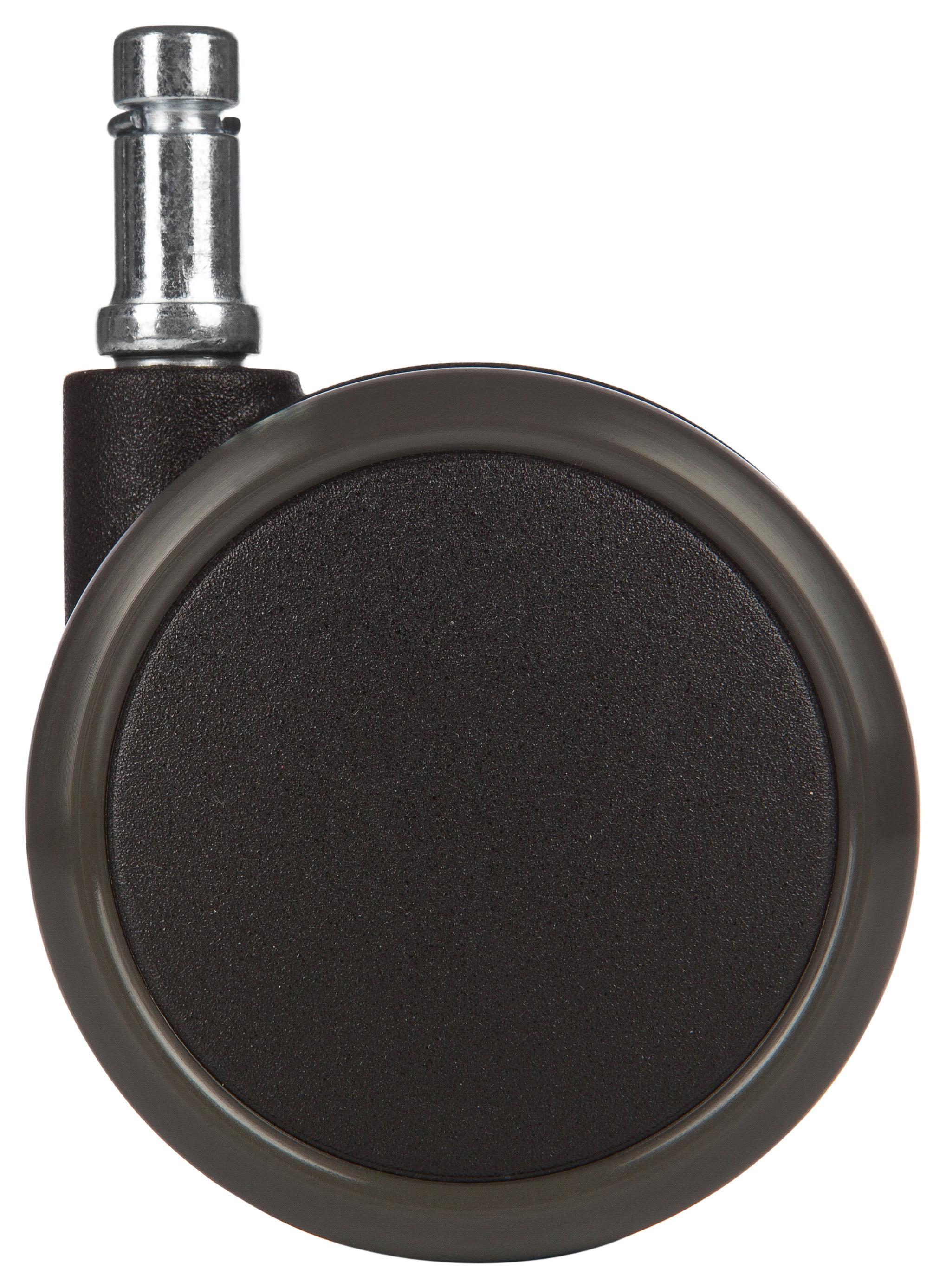 Bürostuhlrollen Rolo Schwarz Ø 6,5 cm 5er-Set - Schwarz, Basics, Kunststoff/Metall (5/7,1/6,5cm) - MID.YOU