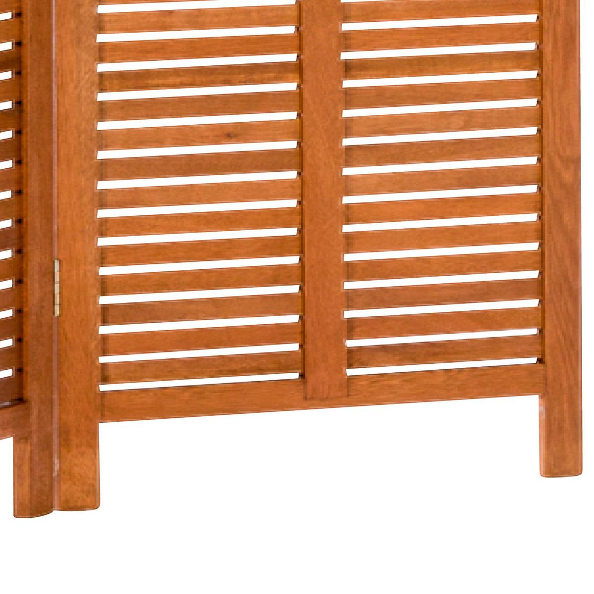 Paravent B: 150 Cm 3 Paneele Echtholz Naturfarben - Naturfarben, KONVENTIONELL, Holz (150/170/1cm) - Gardenson