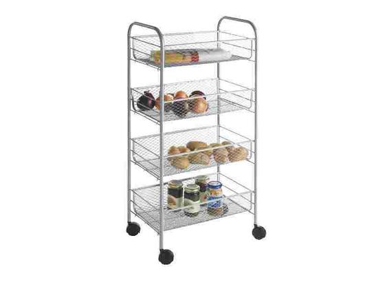 Regál Trolla - farby chrómu, umelá hmota/kov (40/82/26cm) - HOMEZONE Regál Trolla - farby chrómu, umelá hmota/kov (40/82/26cm) - HOMEZONE