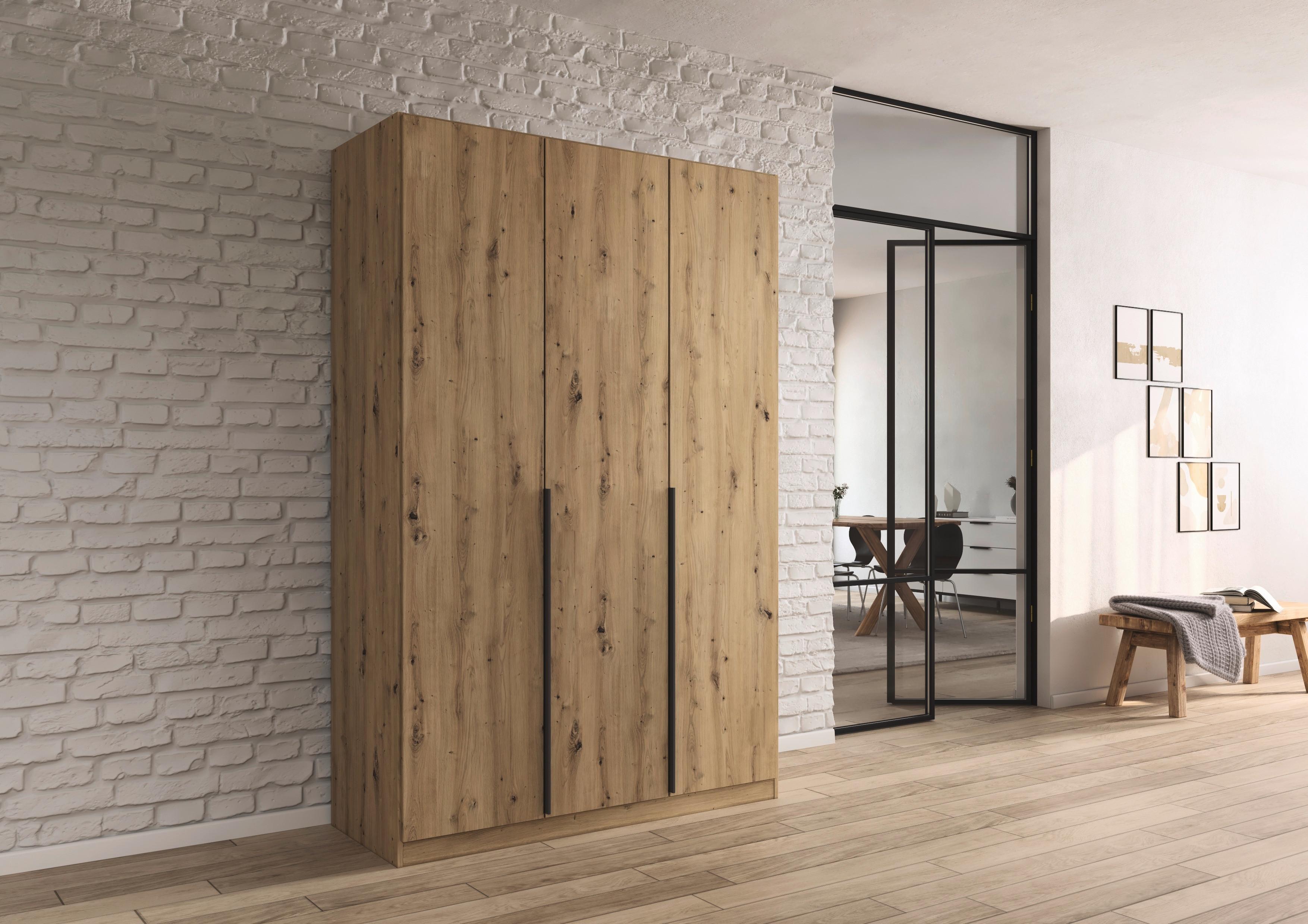Drehtürenschrank Alabama Eiche Dekor B: 136 Cm - Eiche Artisan, MODERN, Holzwerkstoff (136/229/54cm) - Rauch Möbel