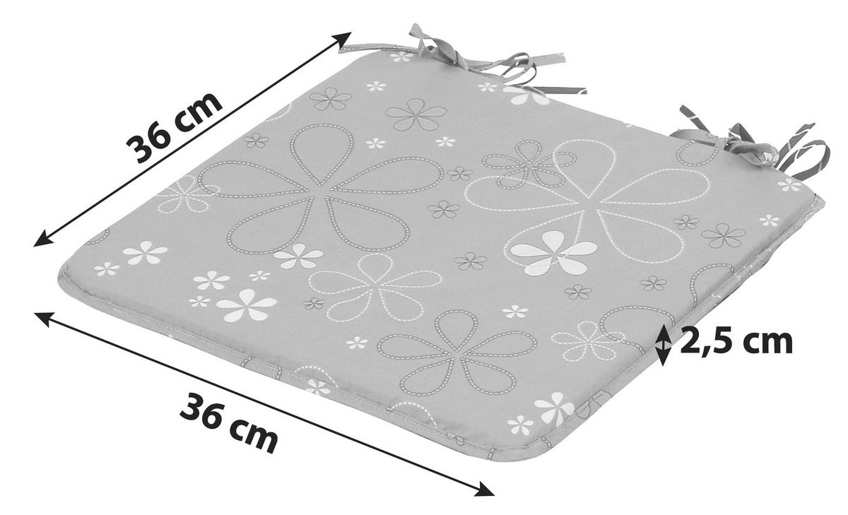 Sitzkissen In Verschiedenen Designs 36x36 Cm - KONVENTIONELL, Textil (36/36/2.5cm) - Ondega