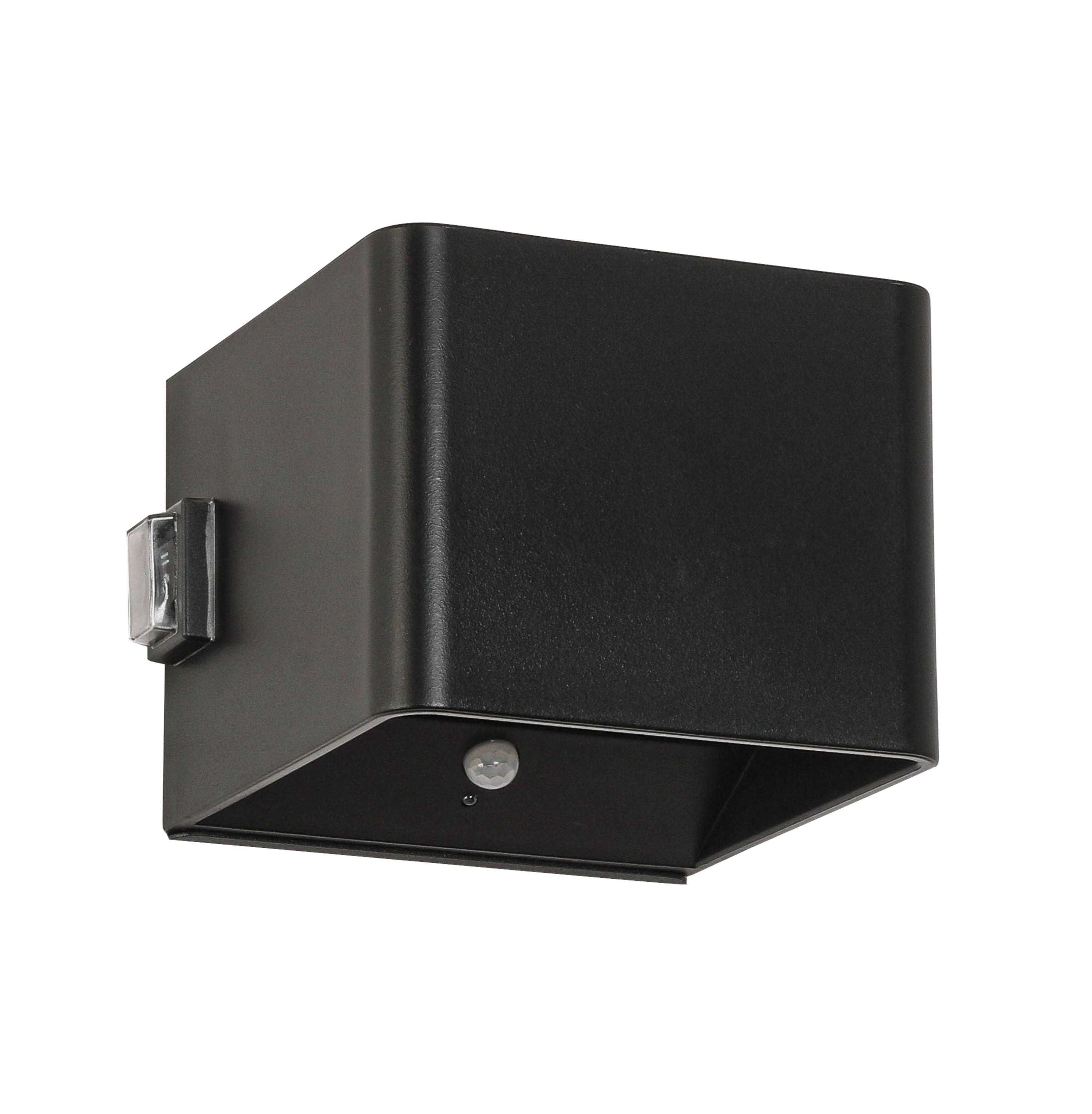 NABÍJATEĽNÉ NÁSTENNÉ SVIETIDL HERO1 - čierna, Modern, kov/plast (10,28/10,1/8,05cm) - Mömax