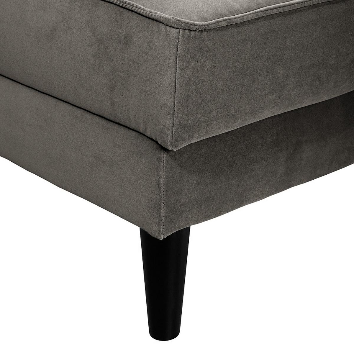 Eckschlafsofa Lumber Jack Grau S: 264x203 Cm - Wengefarben/Grau, MODERN, Textil (264/203cm) - Trendmanufaktur