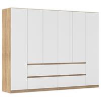 Drehtürenschrank Mainz Eichefarben Mainz B: 271 cm - Eichefarben/Weiß, Basics, Holzwerkstoff (271/210/54cm) - Rauch Möbel