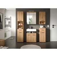 Badezimmer Scout Eiche Artisan Dekor B: 134cm - Eiche Artisan, Trend, Glas/Holzwerkstoff (134cm) - MID.YOU