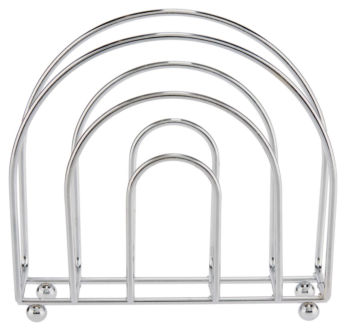 Serviettenhalter Sonnhild Sonnhild - Edelstahlfarben, MODERN, Metall (11,5/5/11cm) - Luca Bessoni