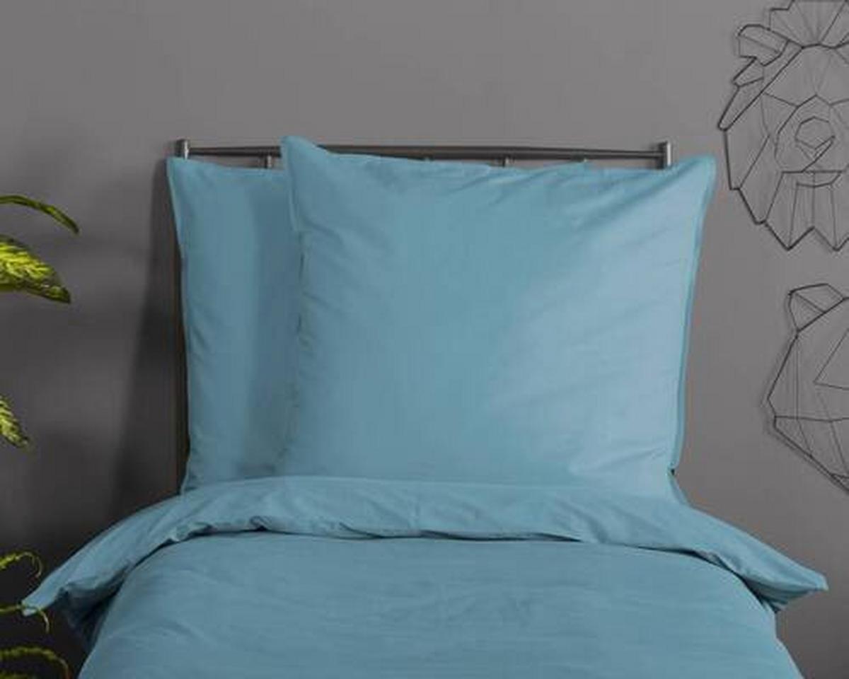 Bettwäsche Uni Blau Türkis 135x200 cm - Türkis, Basics, Textil (135/200cm)