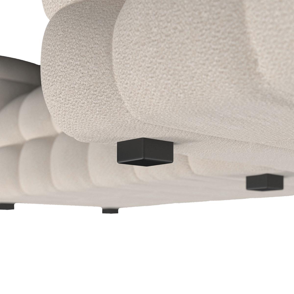 Sedacia súprava MAGDA, obojstranná, biele buklé - čierna/biela, Modern, drevo/textil (268/157cm) - Bessagi Home
