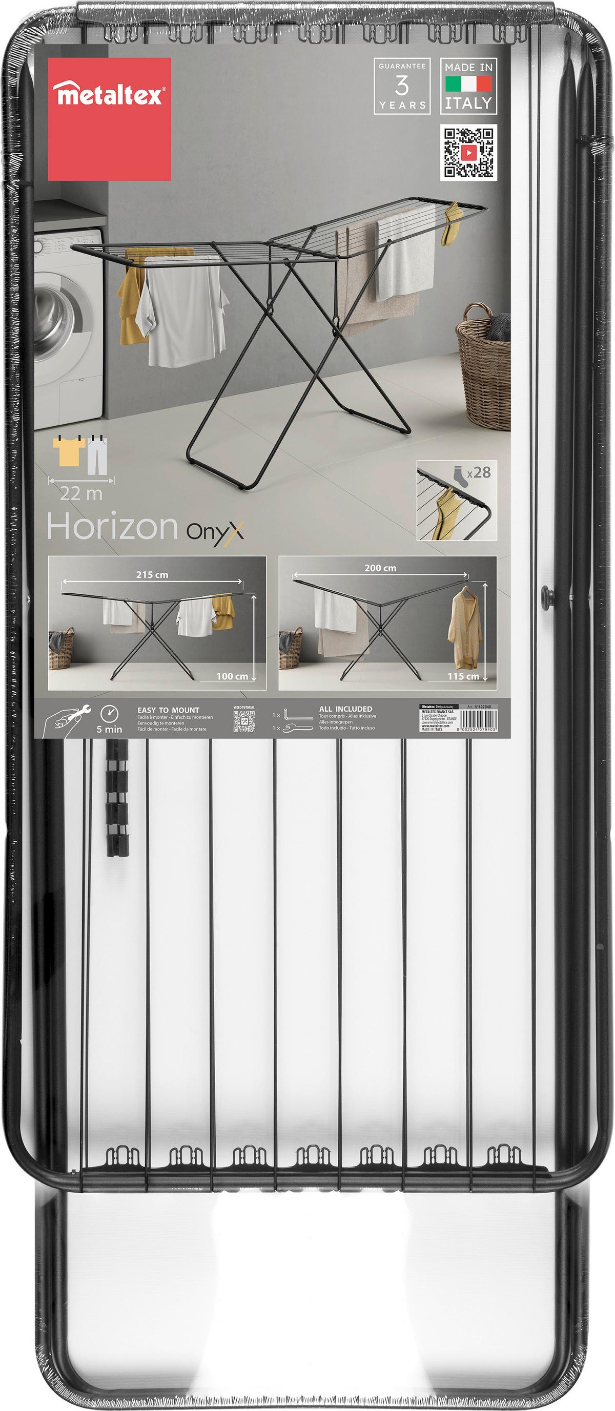 Ruhaszárító Horizon Onix - fekete, Basics, fém