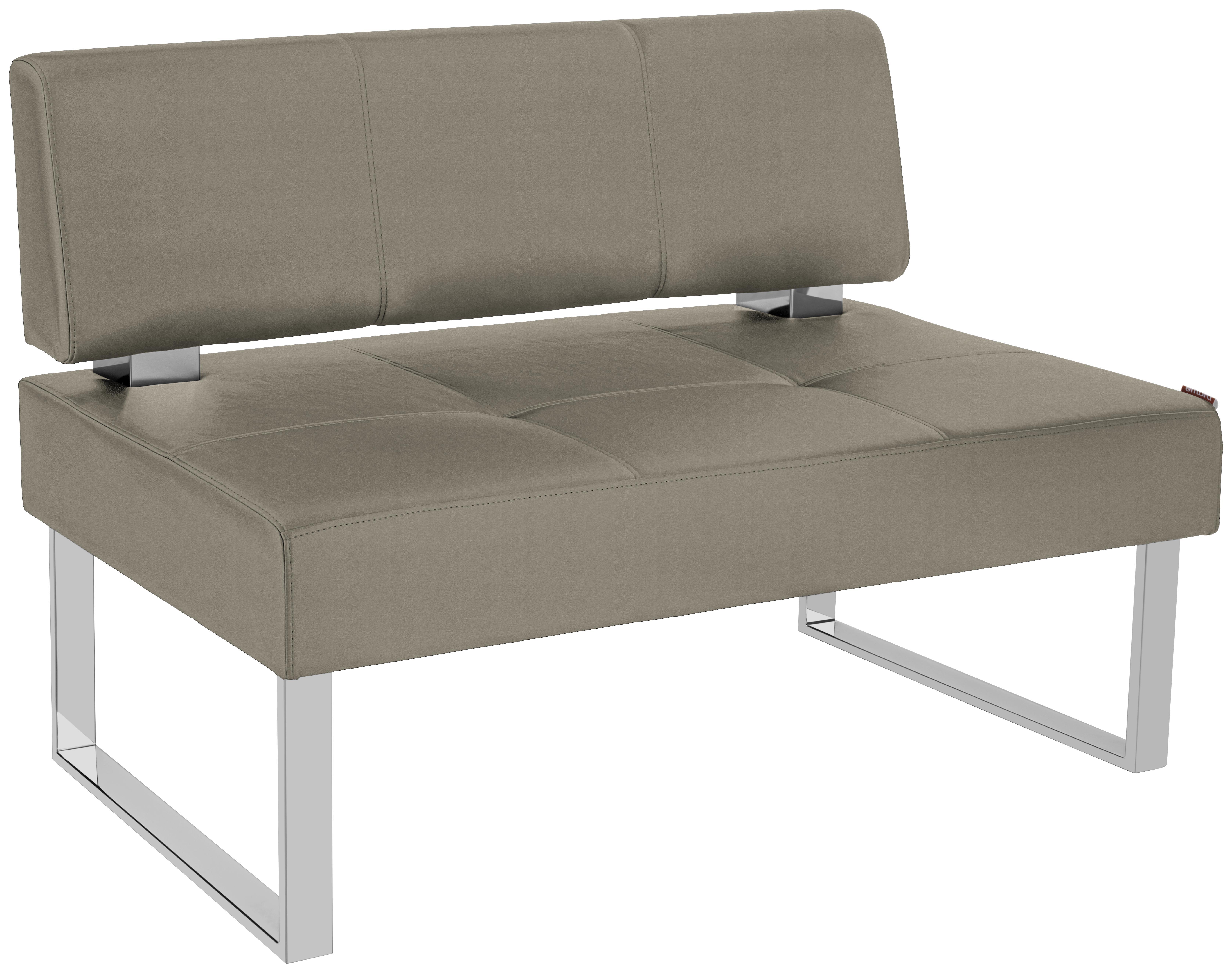 Sitzbank Rab Br - Braun, MODERN, Leder/Metall (160/50/62cm) - Ombra