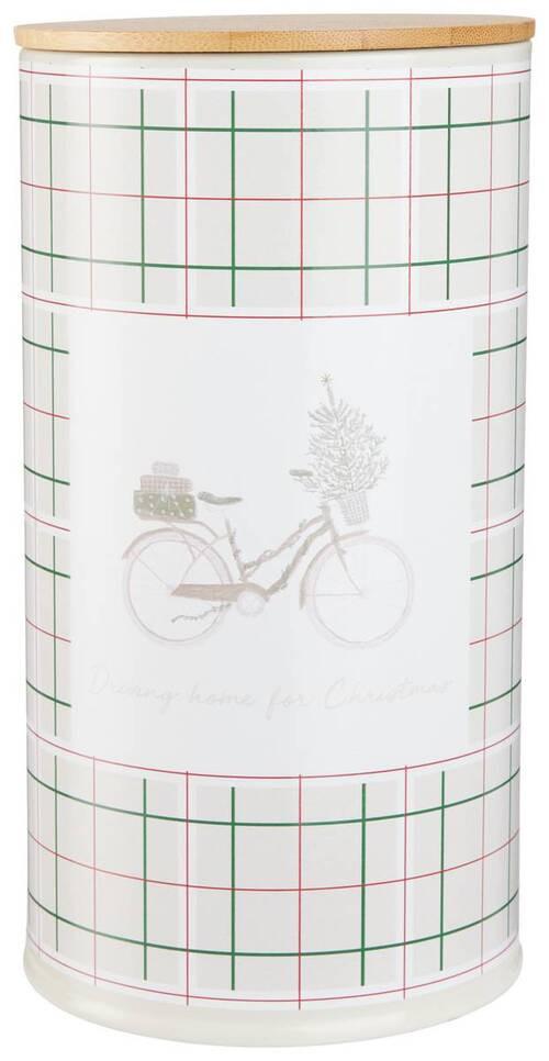DÓZA NA SUŠENKY XMAS - 2023 - přírodní barvy/vícebarevná, Konvenční, kov/dřevo (10/18cm) - Modern Living