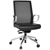 Drehstuhl Provider Net Schwarz - Schwarz, MODERN, Kunststoff/Textil (57/110/50cm) - MID.YOU