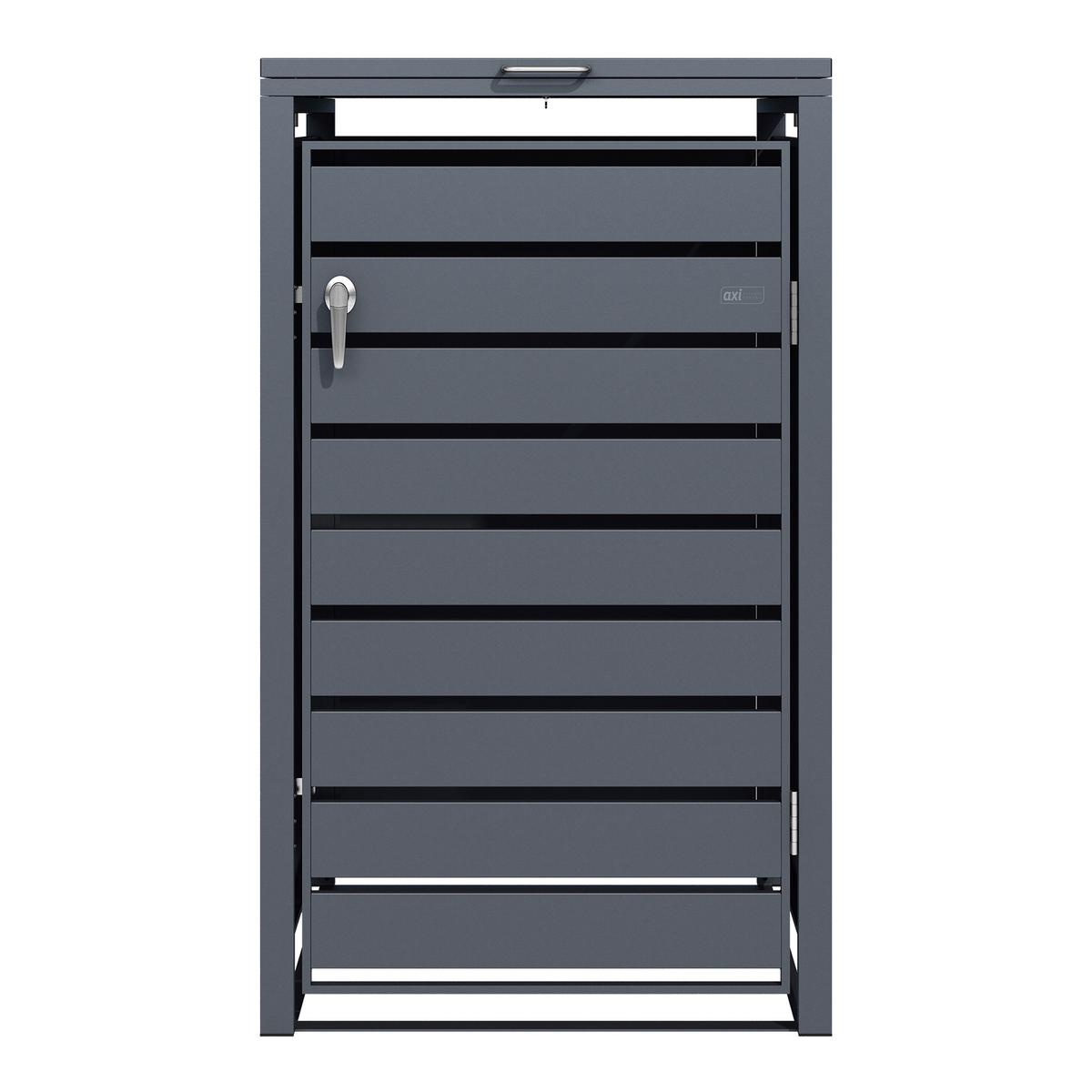 Aufbewahrungsbox Lucas 1x240 Liter - Anthrazit, Basics, Metall (68/80/116cm) - Ambia Garden