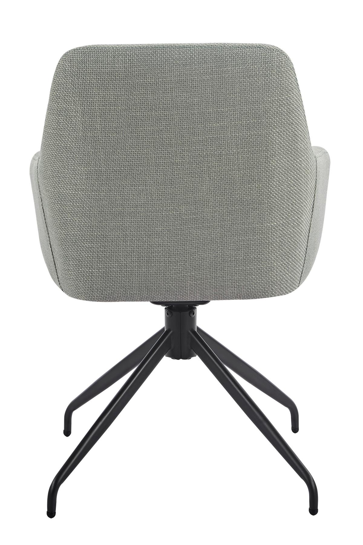 Armlehnstuhl-Set Triest S 2er-Set - Schwarz/Mintgrün, MODERN, Textil/Metall (56/83/60cm) - MID.YOU