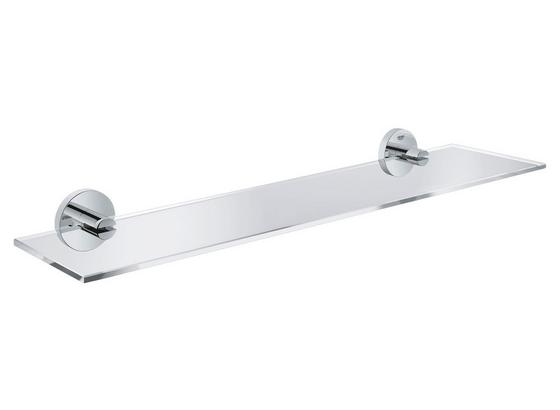 Ablage Essentials B: 14,5 cm - Chromfarben, Basics, Glas/Metall (14,5/53cm) - Grohe Ablage Essentials B: 14,5 cm - Chromfarben, Basics, Glas/Metall (14,5/53cm) - Grohe