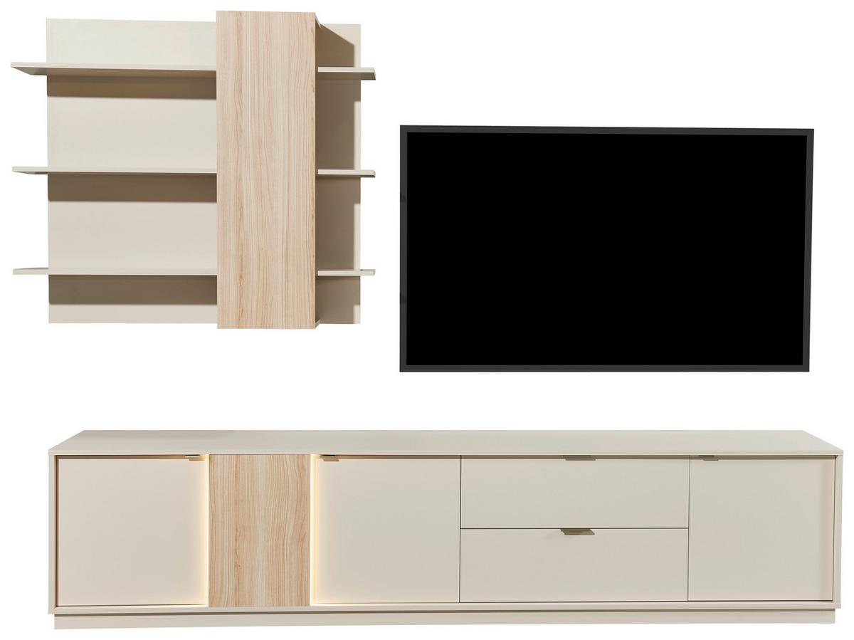 Wohnwand Alex Kaschmir, B: 238cm - Kaschmir, MODERN, Holzwerkstoff (238/202/40cm) - MID.YOU
