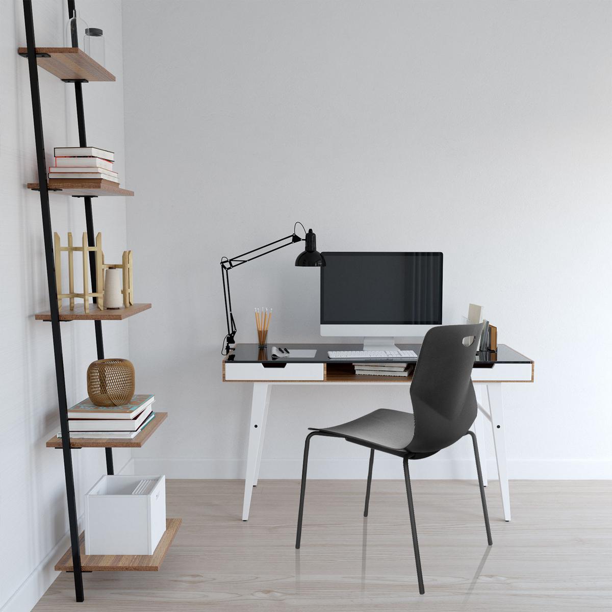 Besucherstuhl Stapelbar Schwarz Bis 130 Kg - Schwarz, MODERN, Kunststoff/Metall (46/87/55cm) - MID.YOU